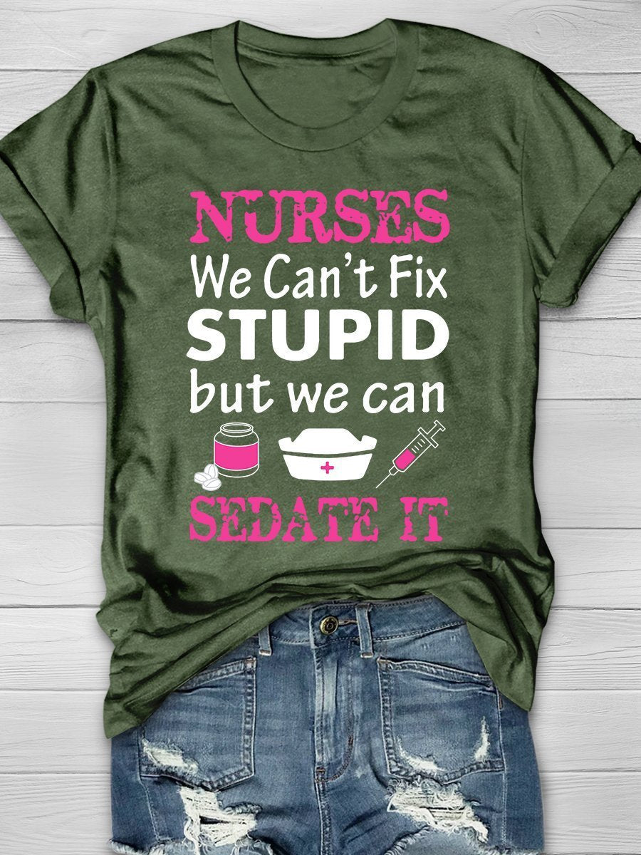 Nurse Classic Print Short Sleeve T-shirt