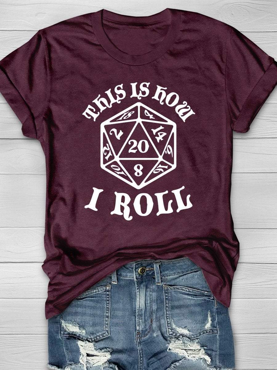 This Is How I Roll Funny Math Teacher Print Graphic T-shirts