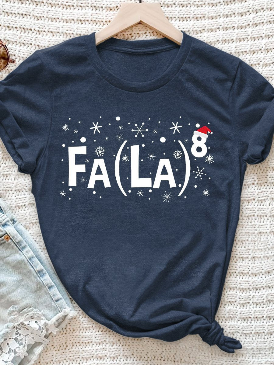 Math Teacher Christmas Print Graphic T-shirts