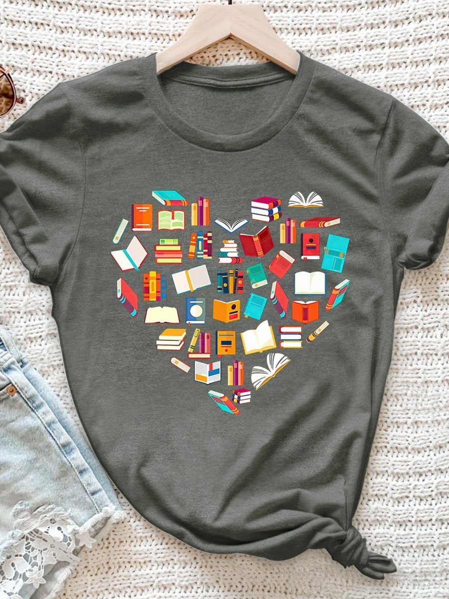 Teacher Christmas Love Book Print Graphic T-shirts