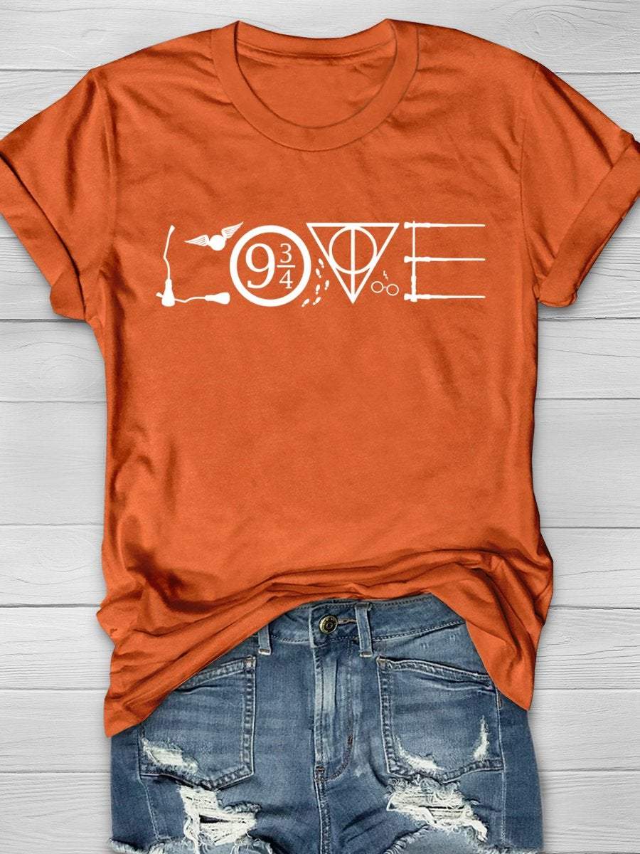 Love Print Graphic T-shirts