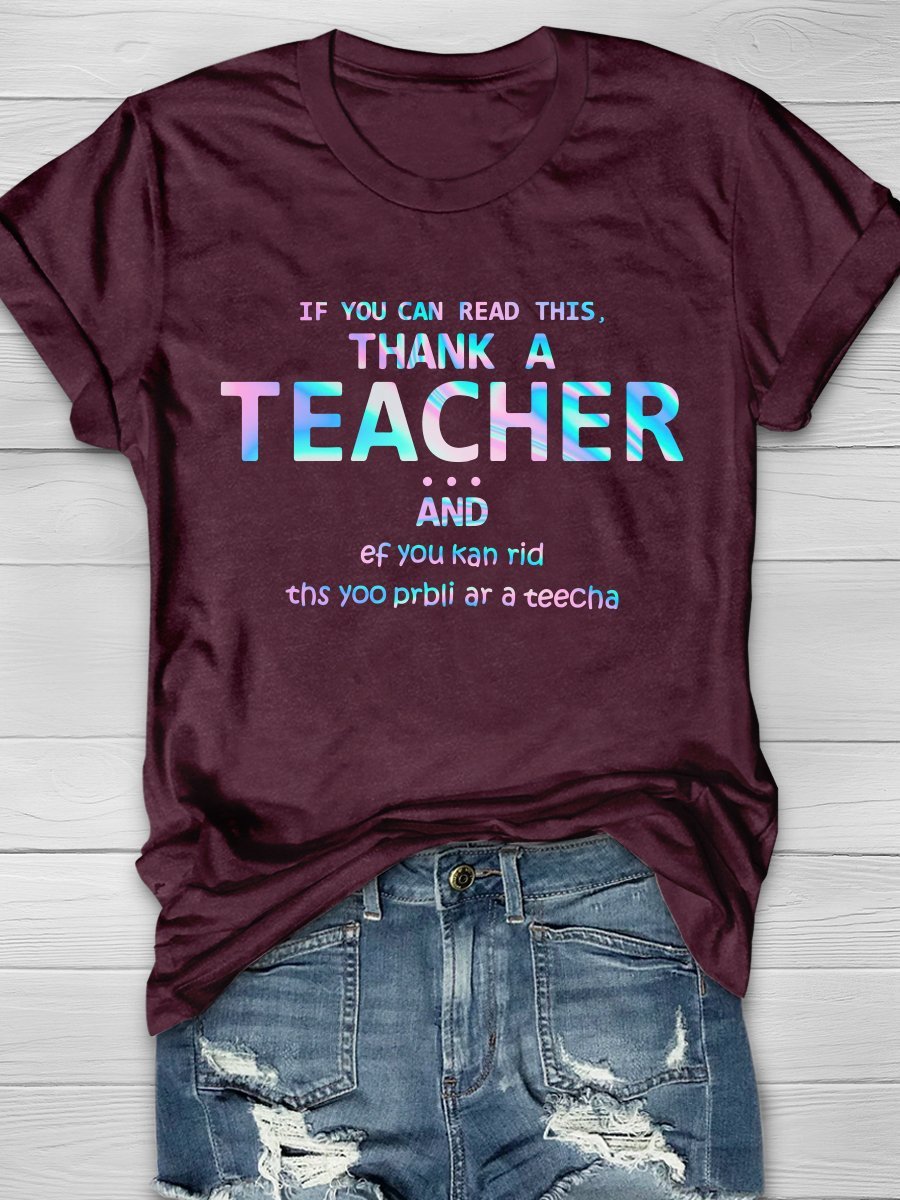 Teacher Life Print Graphic T-shirts