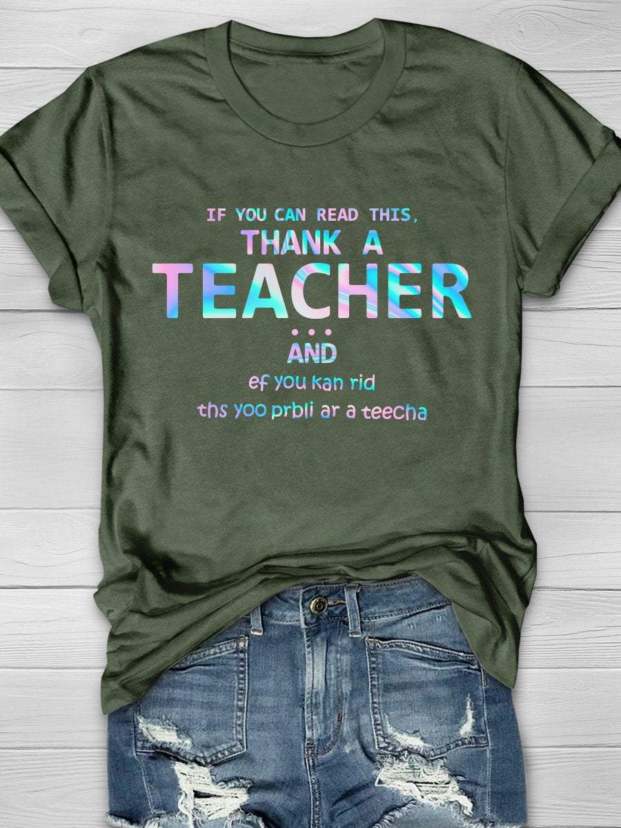 Teacher Life Print Graphic T-shirts
