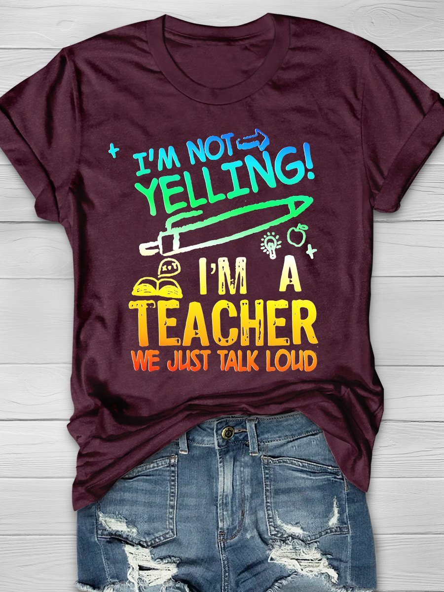 Teacher Life Print Graphic T-shirts