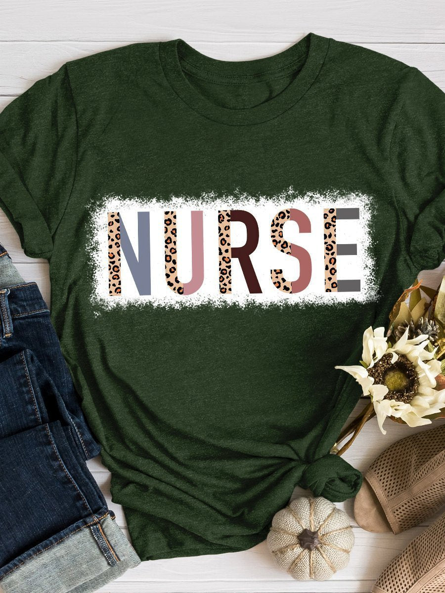 Nurse Print Short Sleeve T-shirt