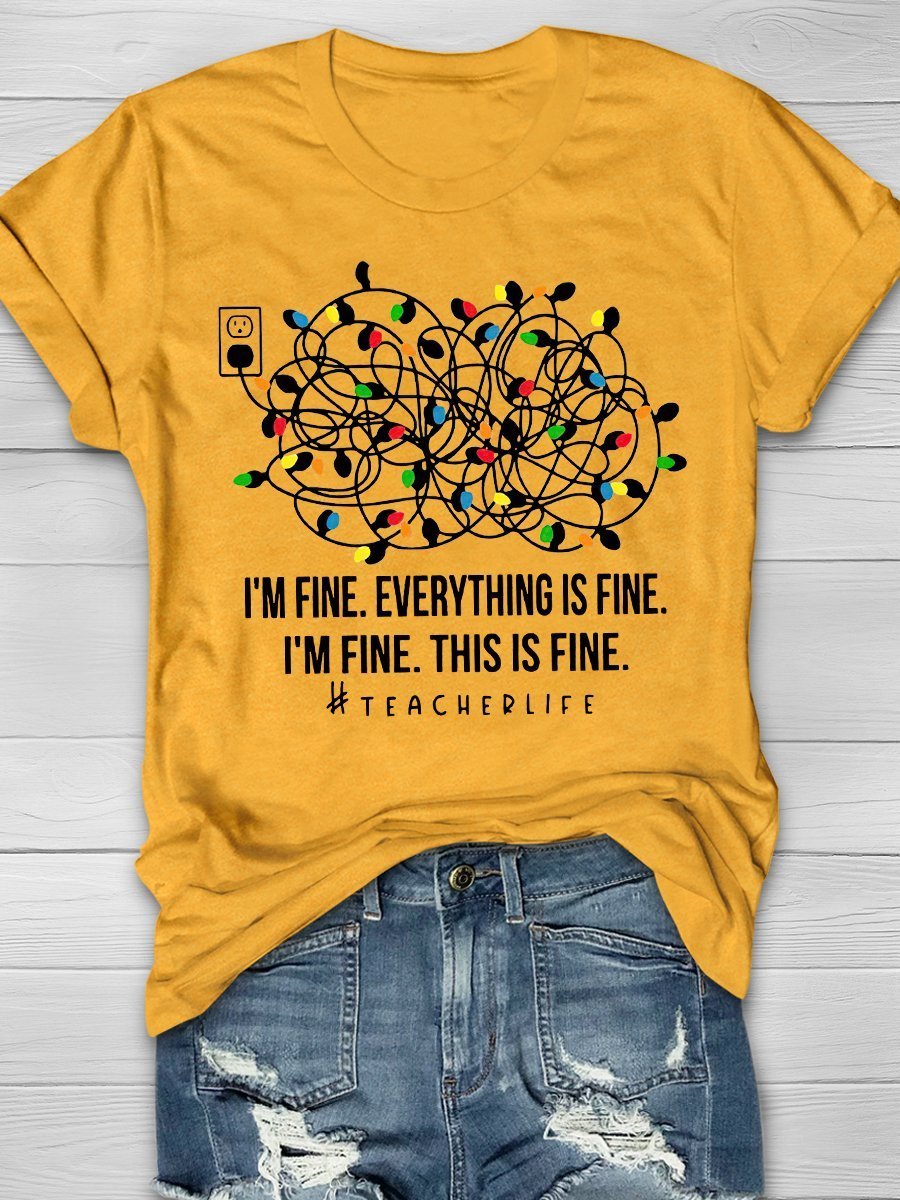 Christmas Teacher Print Graphic T-shirts