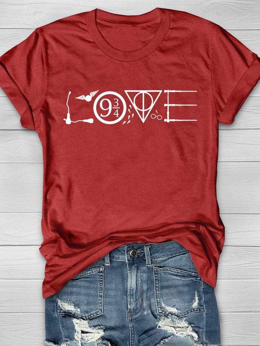 Love Print Graphic T-shirts