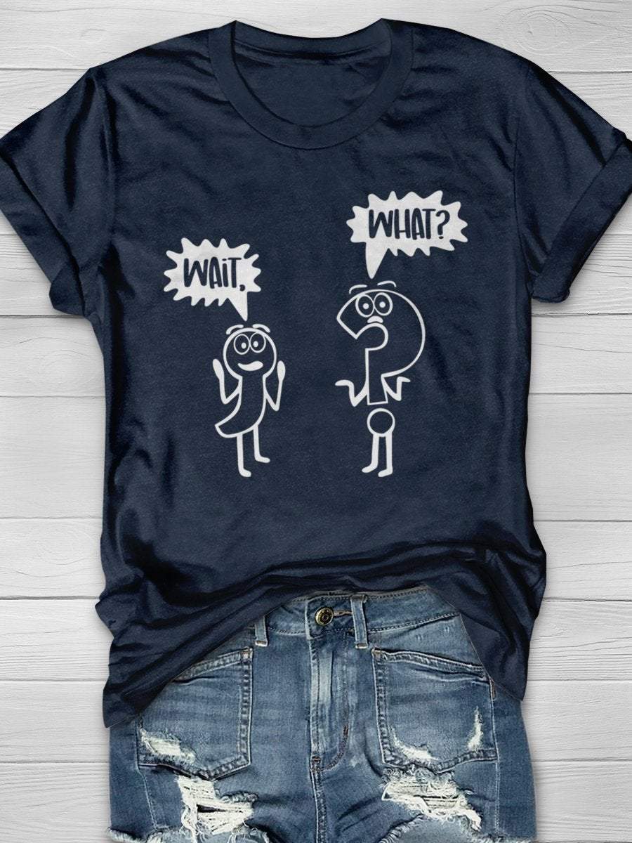 Syntax Notation Wait Comma Question Mark What Print Graphic T-shirts