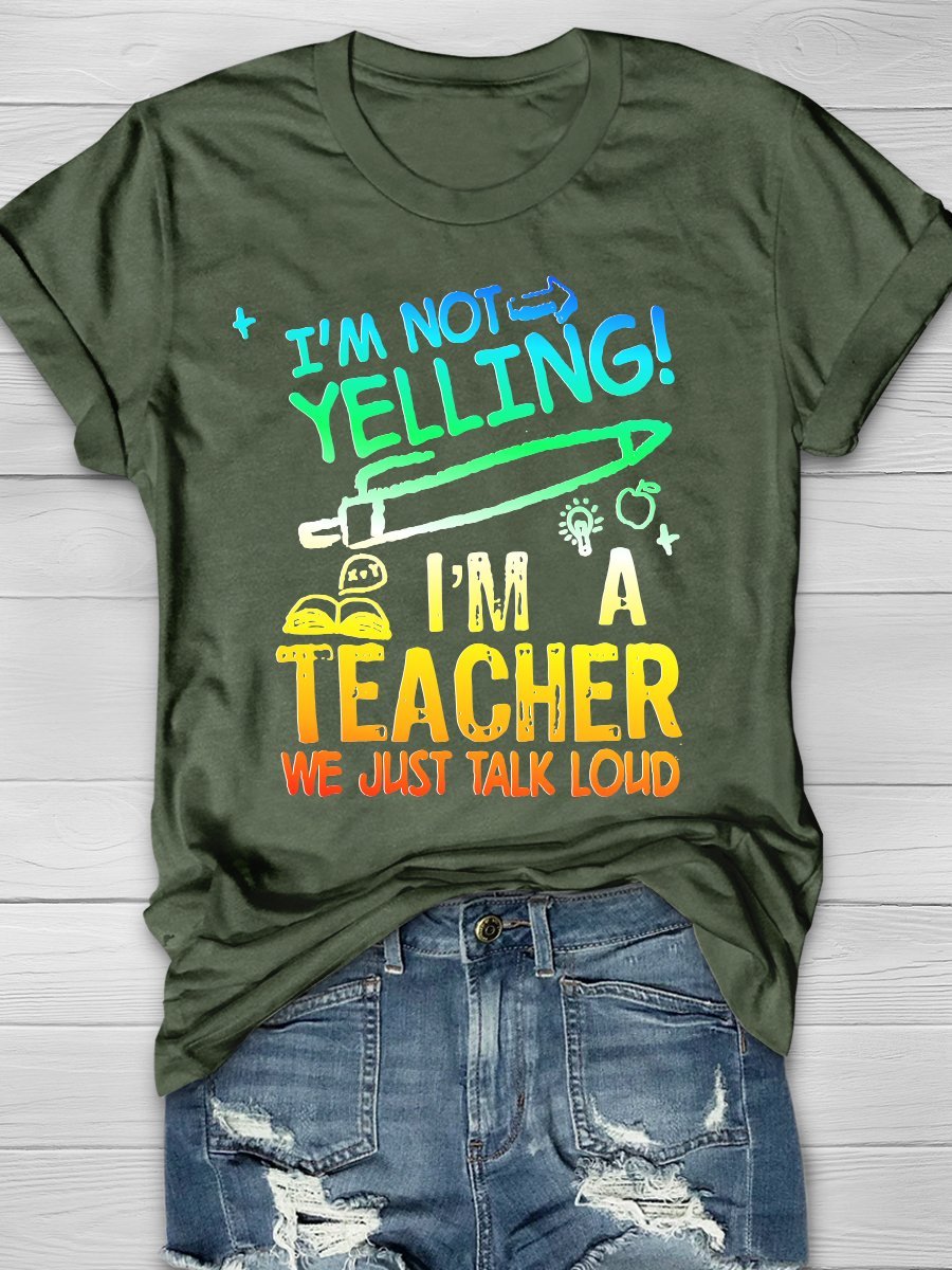 Teacher Life Print Graphic T-shirts
