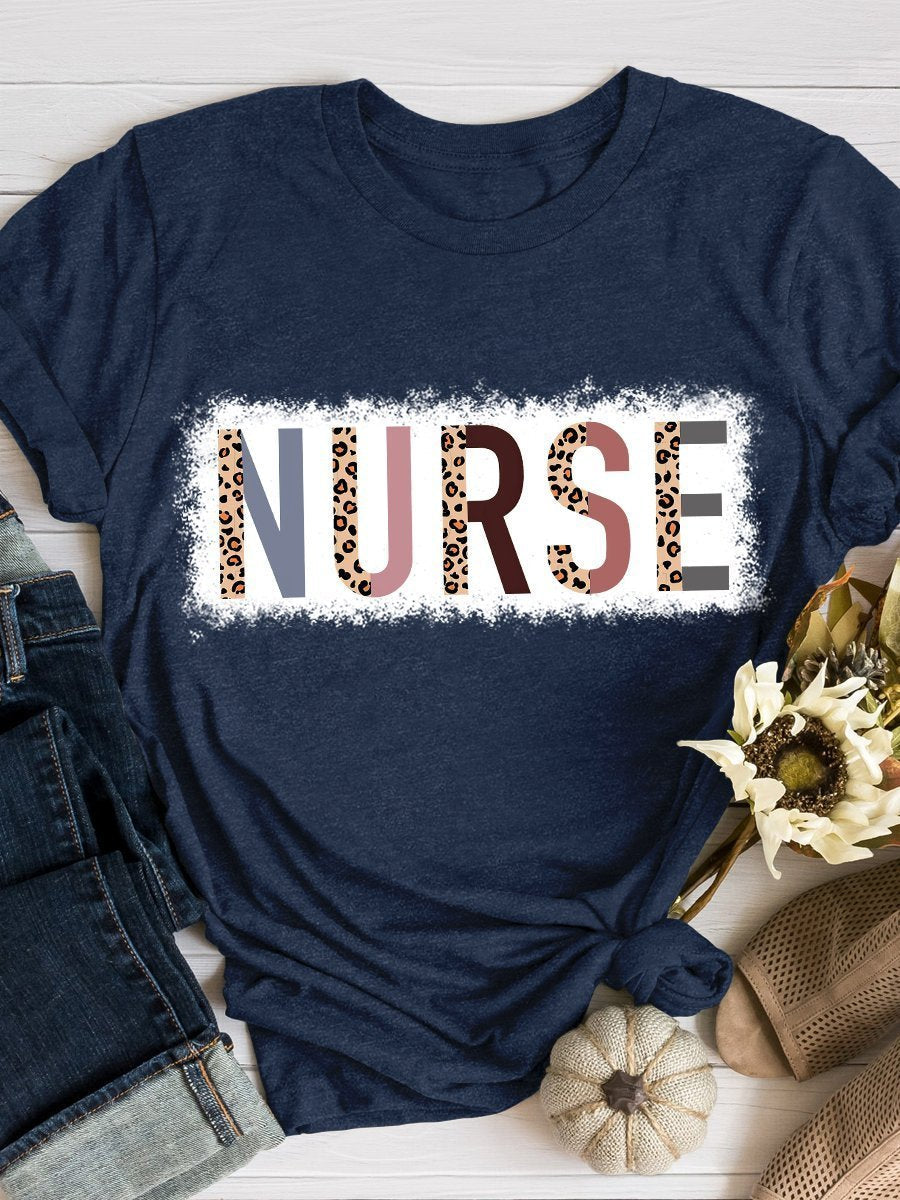 Nurse Print Short Sleeve T-shirt