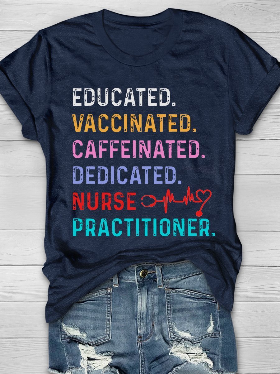 Nurse Print Short Sleeve T-shirt