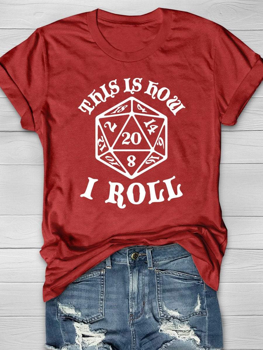 This Is How I Roll Funny Math Teacher Print Graphic T-shirts