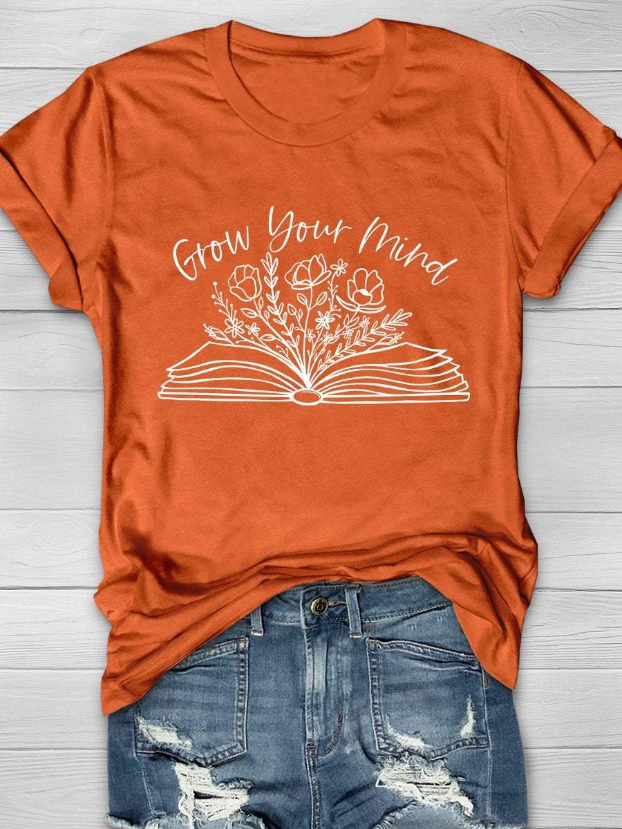Grow Your Mind Print Graphic T-shirts