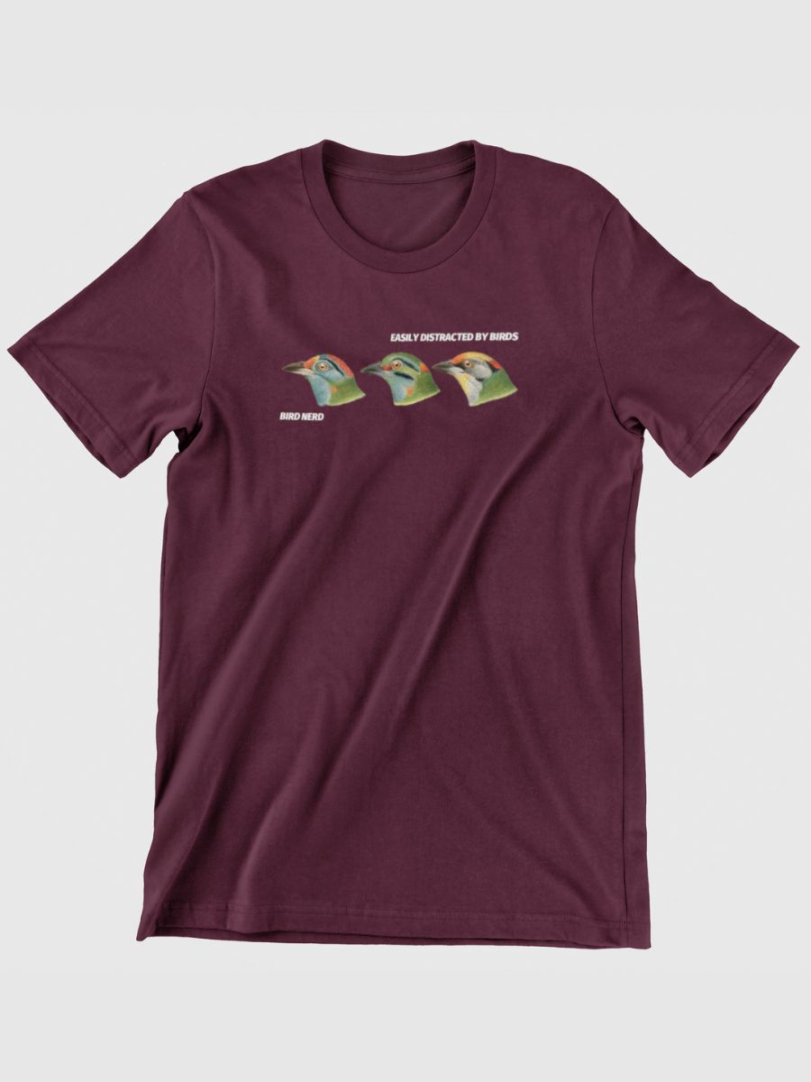Moustached Barbet Birdwatching Graphic T-shirt