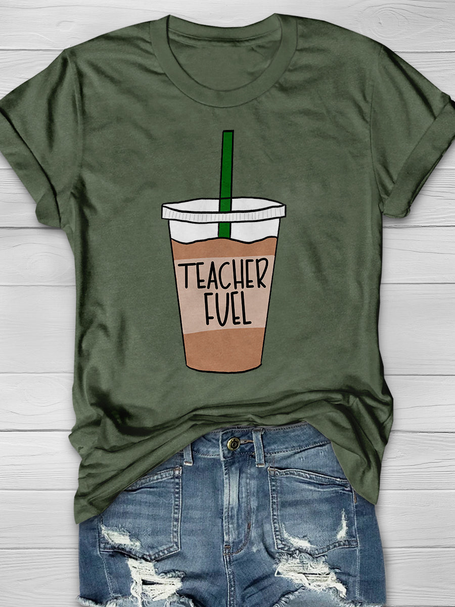 Teacher Fuel (Coffee) Print Graphic T-shirts