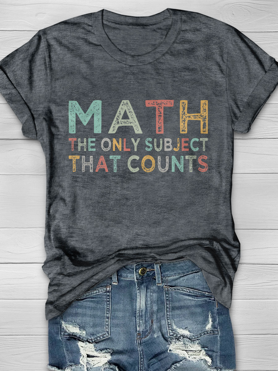 The Only Subject That Counts Print Graphic T-shirts