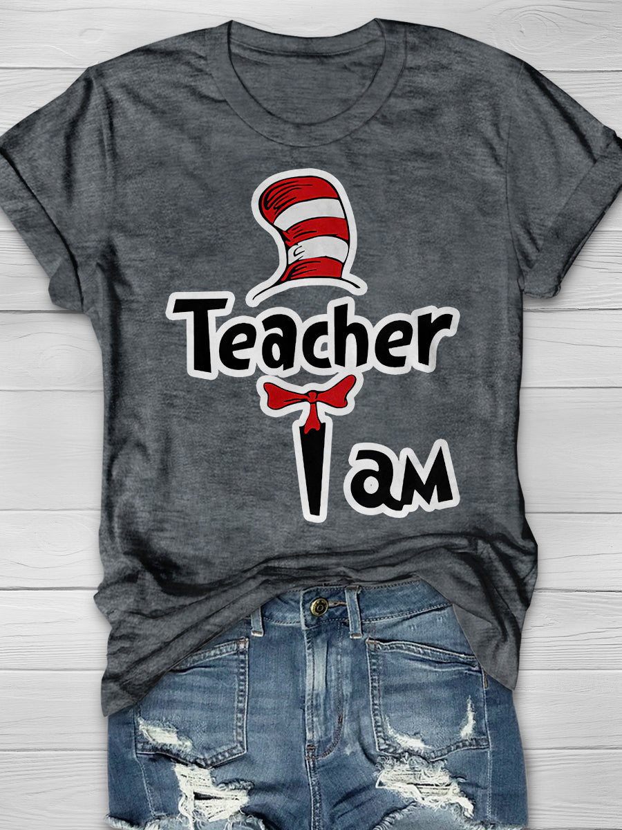 I Am Teacher Print Graphic T-shirts