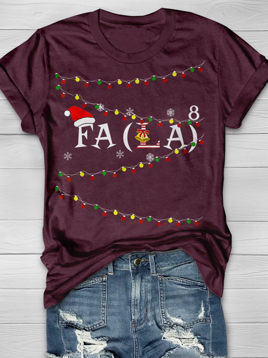 Funny Math Teacher Christmas Print Graphic T-shirts