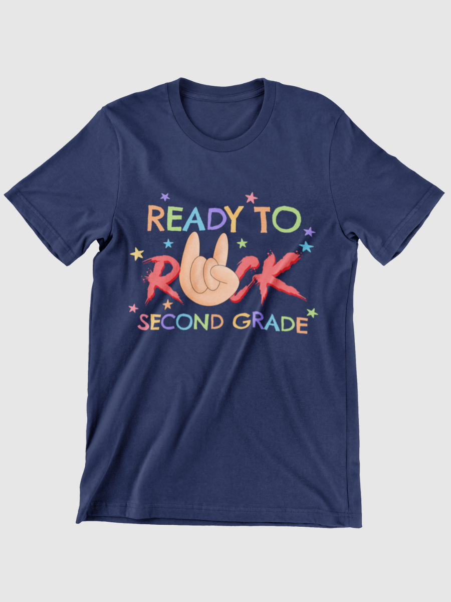 Second Grade Ready To Rock Graphic T-shirt