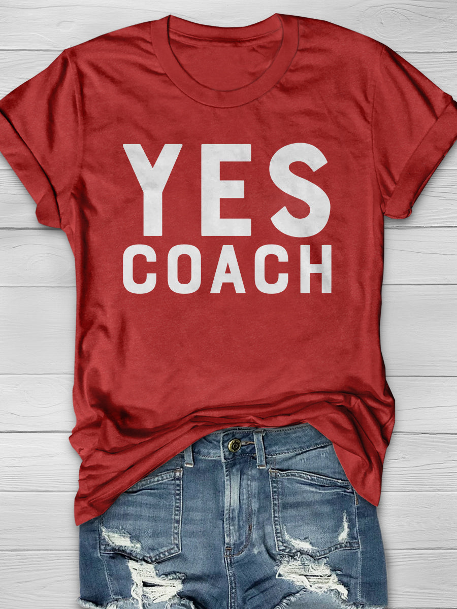 Yes Coach Print Graphic T-shirts
