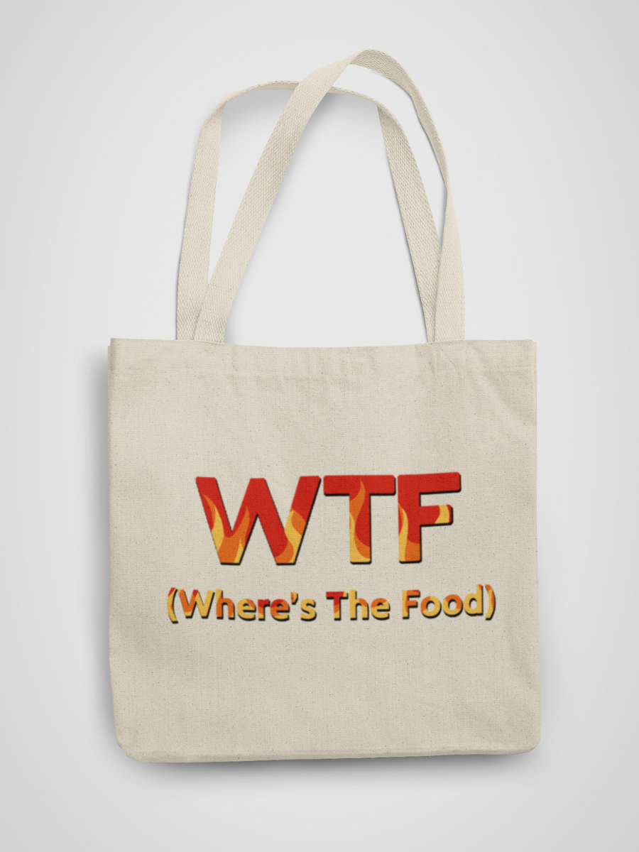 WTF Where's The Food Tote Bag