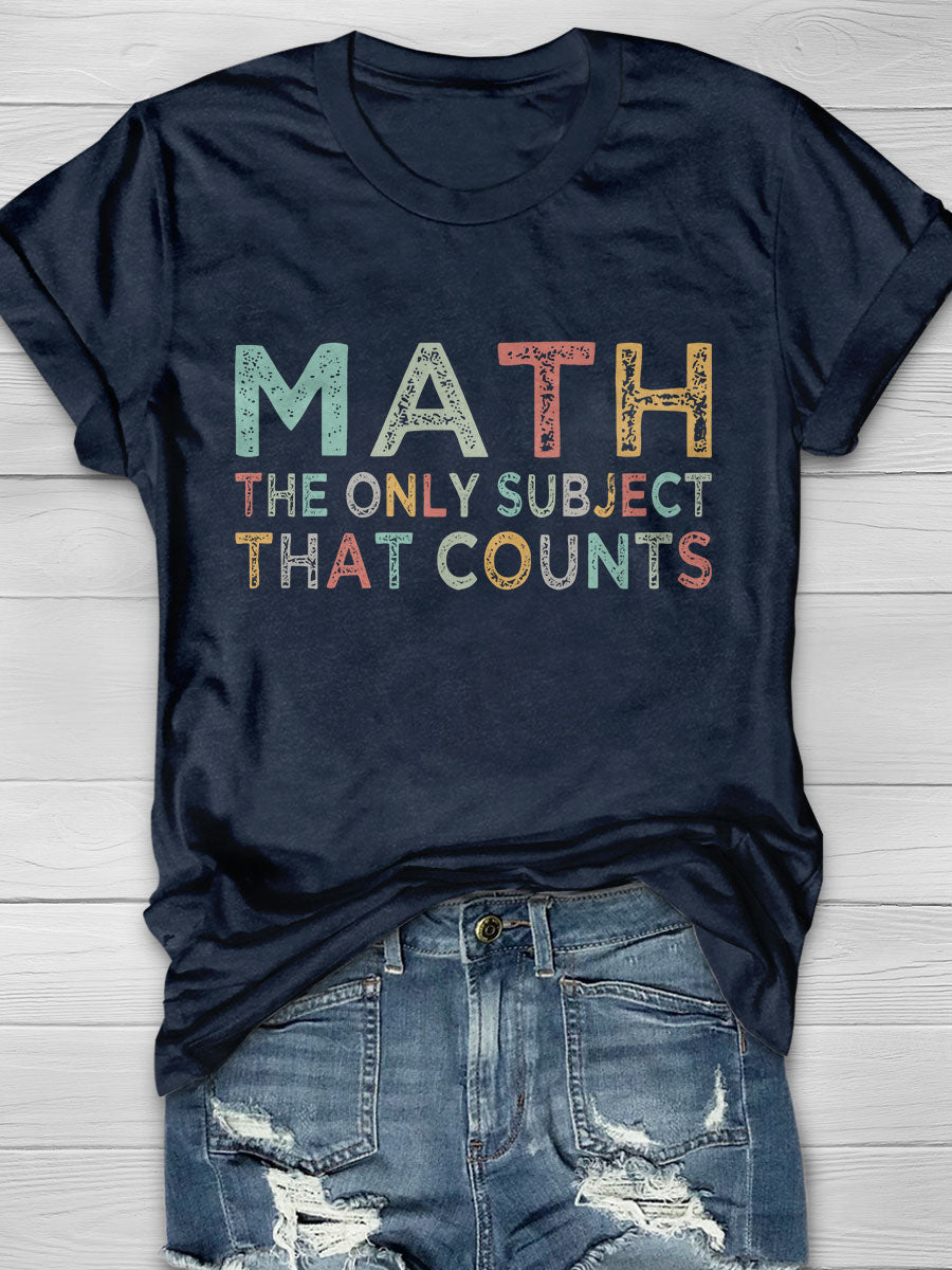 The Only Subject That Counts Print Graphic T-shirts