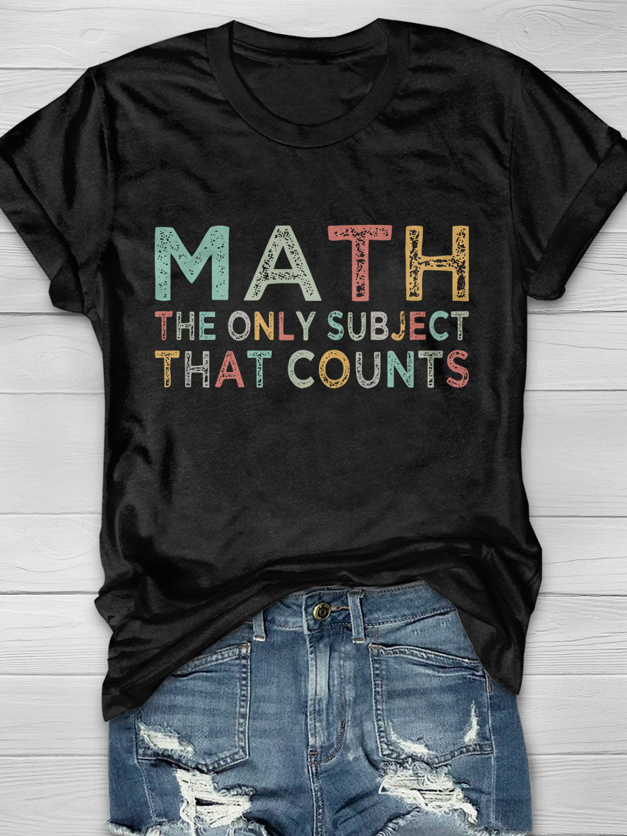 The Only Subject That Counts Print Graphic T-shirts