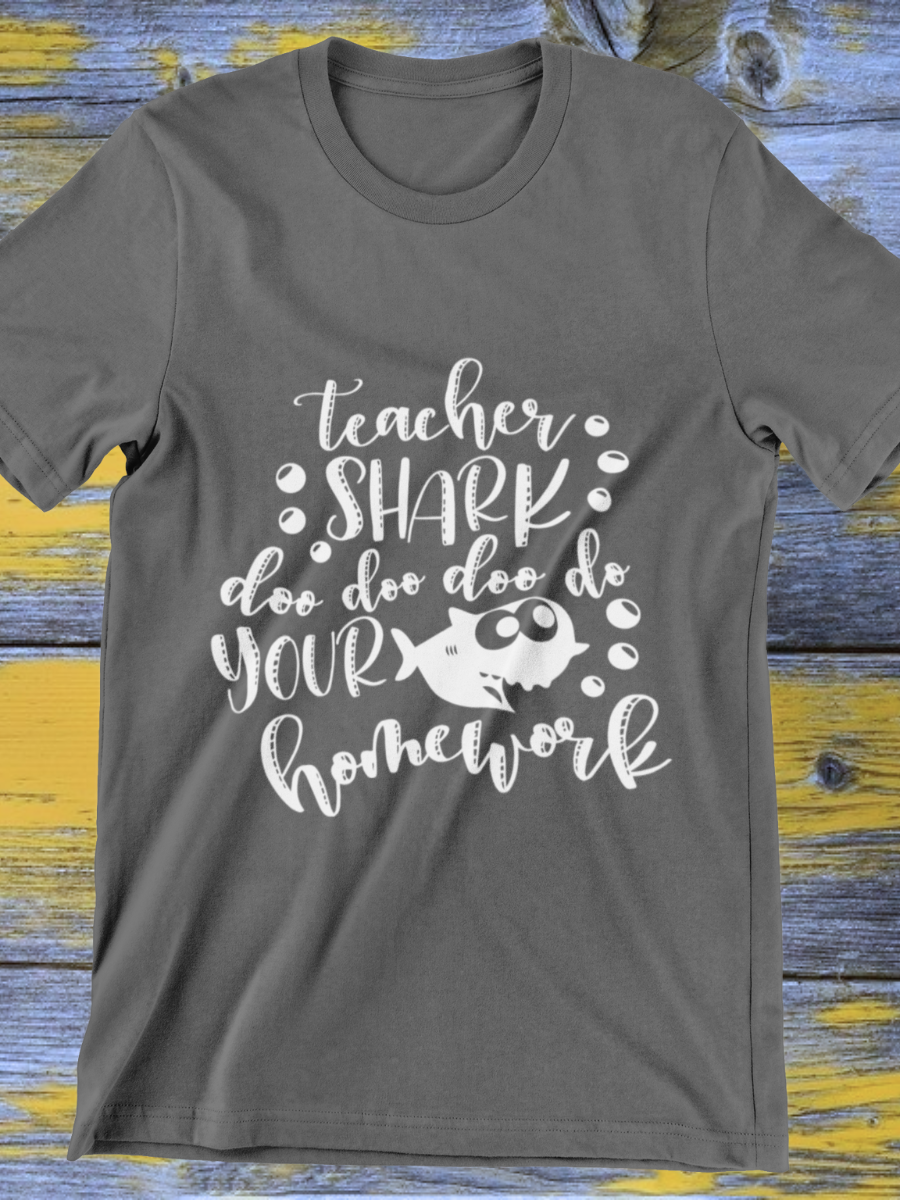 Teacher Baby Shark Graphic T-shirt