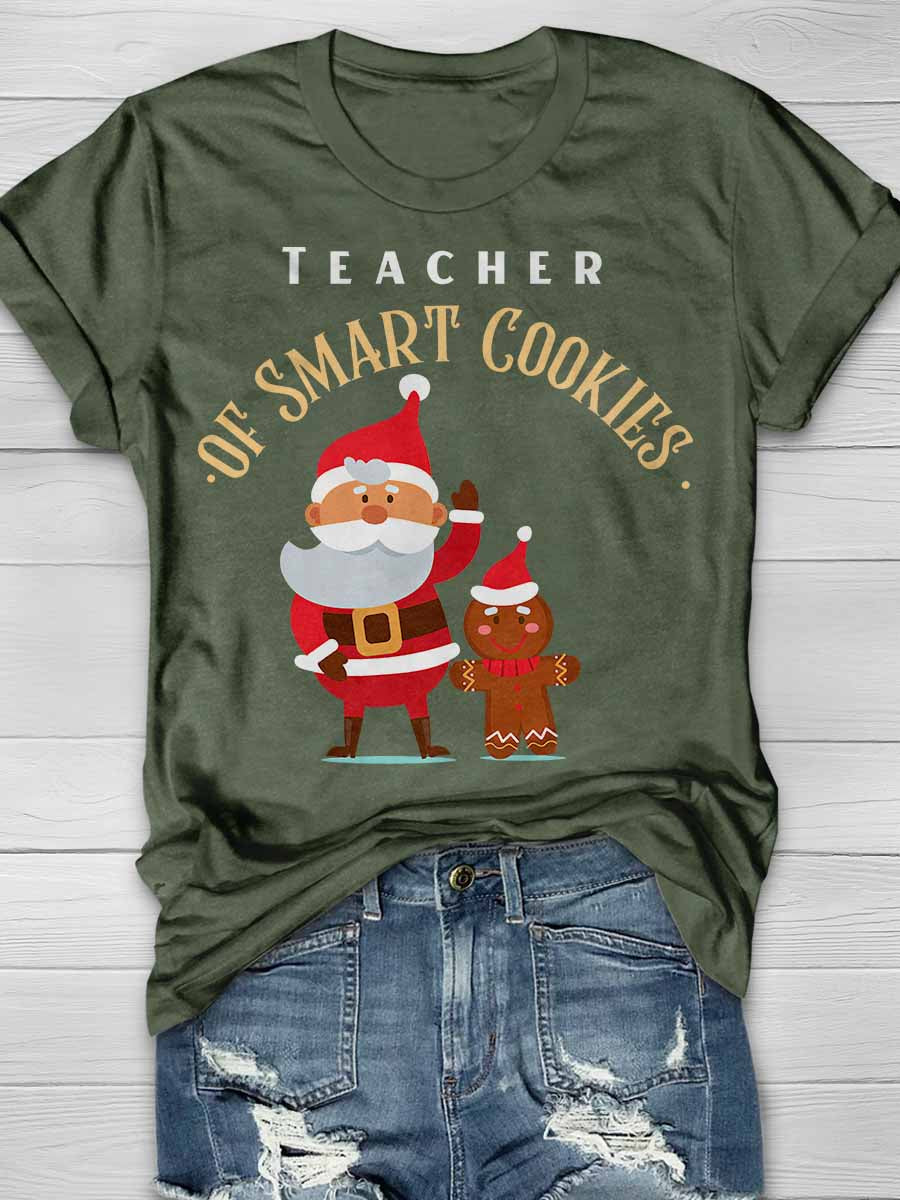 Teacher of Smart Cookies Print Graphic T-shirts