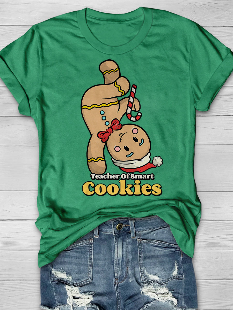 Teacher Of Smart Cookies Print Graphic T-shirts
