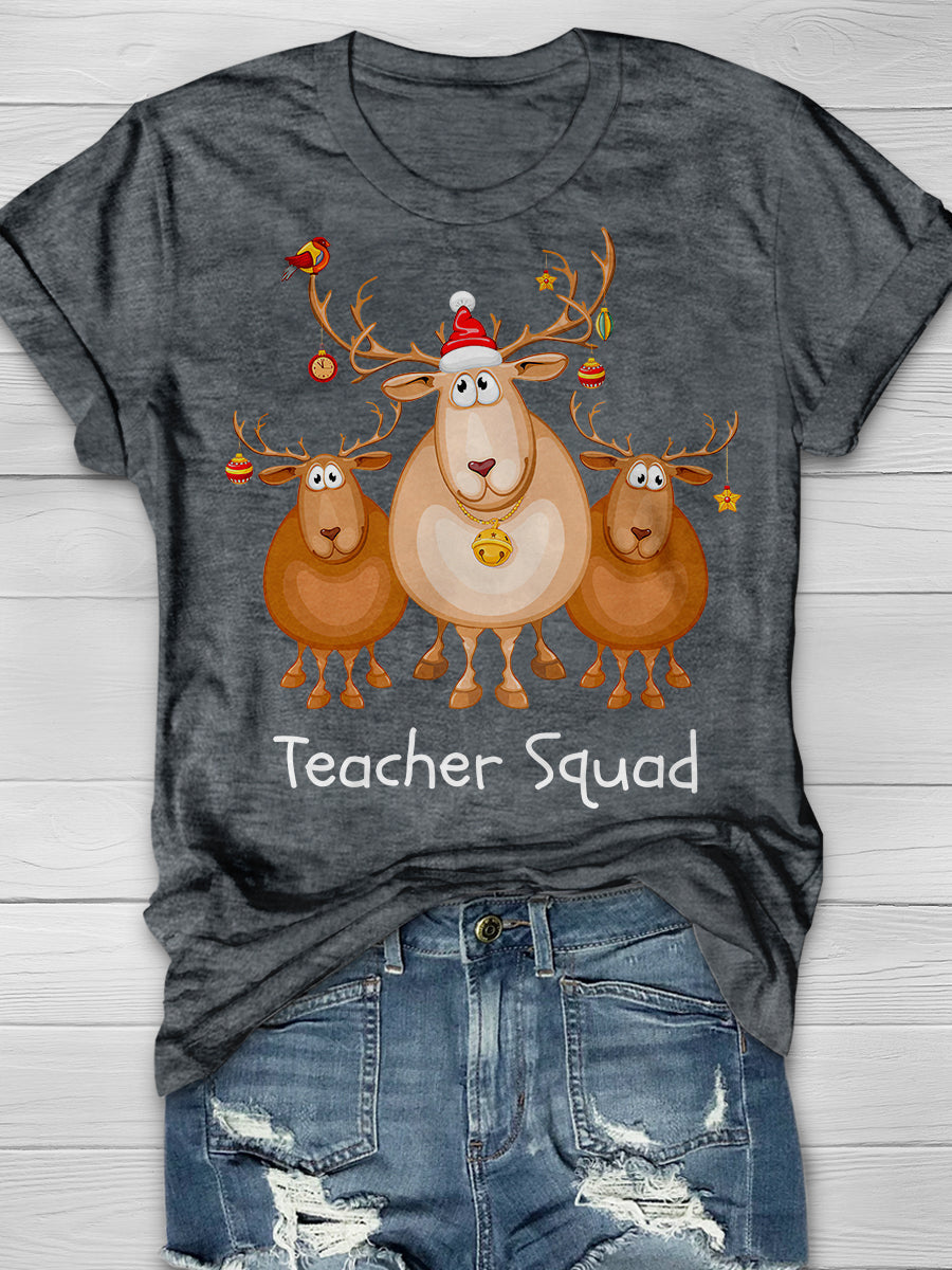Teacher Squad Print Graphic T-shirts