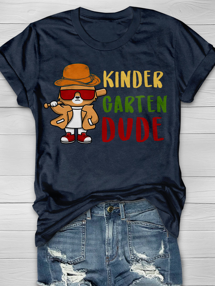 Kinder Dude Print Graphic T-shirts