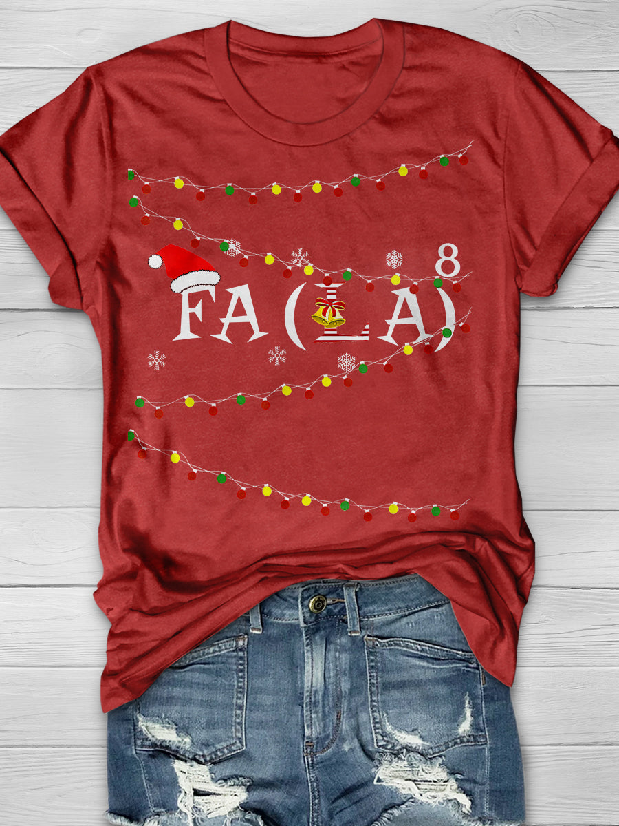 Funny Math Teacher Christmas Print Graphic T-shirts