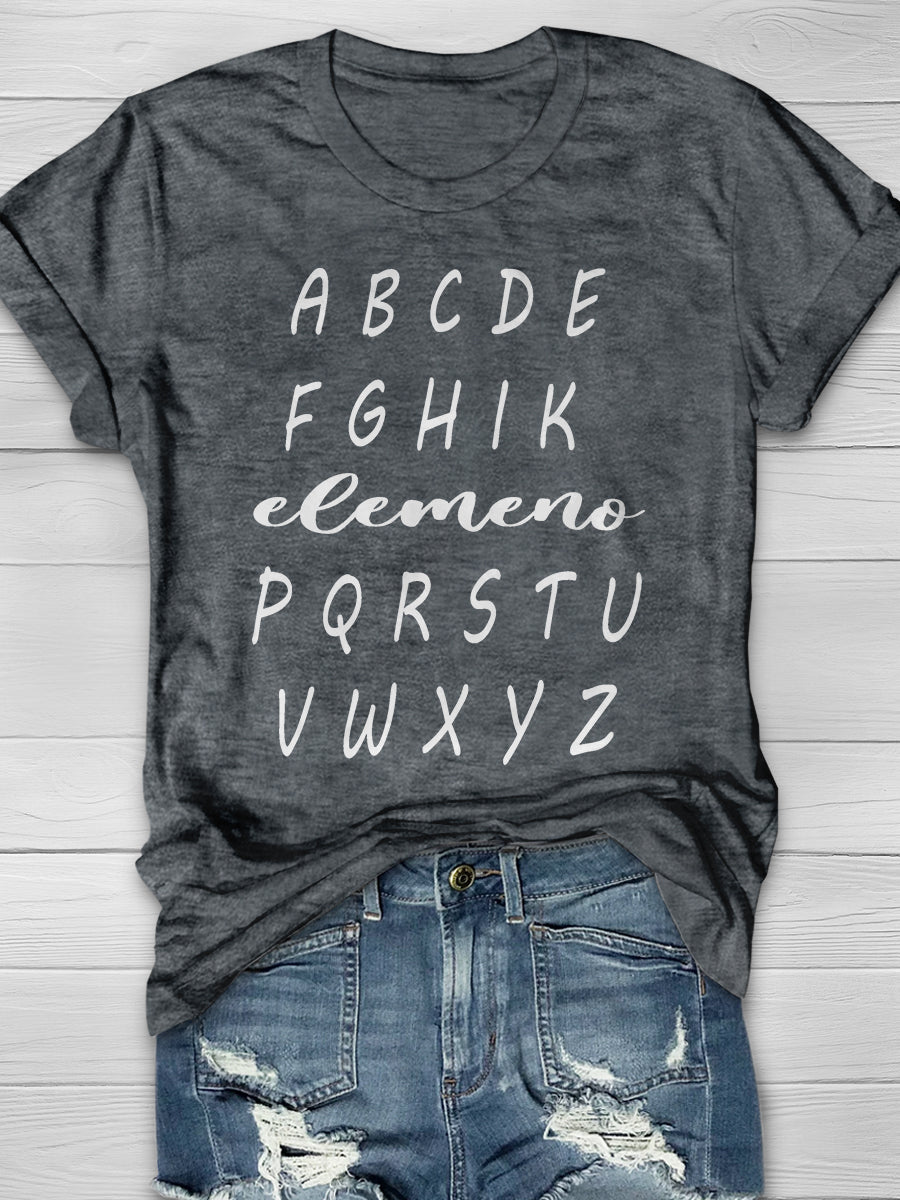 Funny Teacher Print Graphic T-shirts
