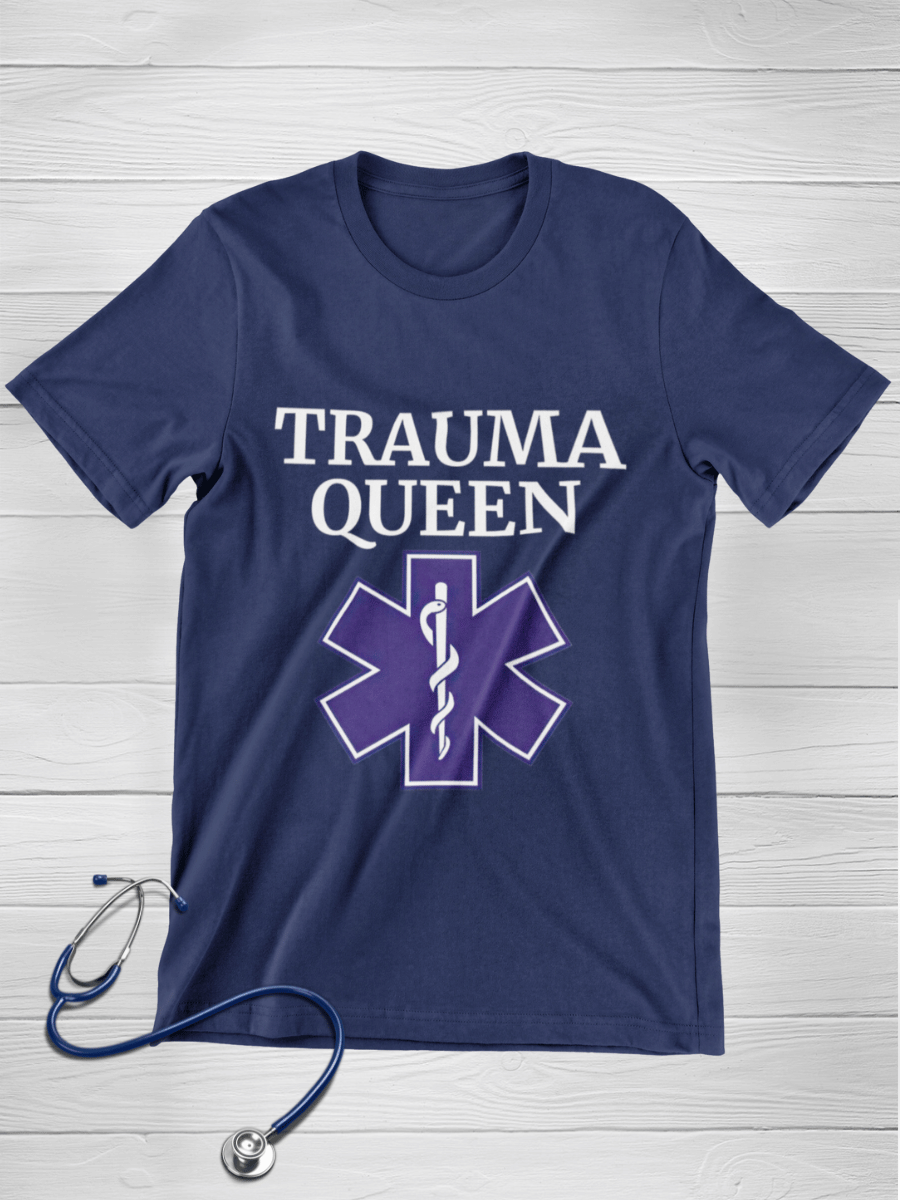 Trauma Queen Nurse Graphic T-shirt