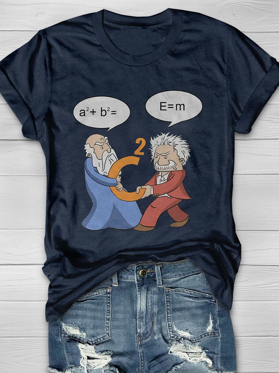 Funny Scientist Nerdy Science Print Short Sleeve T-shirt