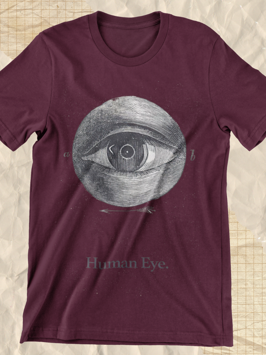 Dark Academia Human Eye Graphic T-shirt