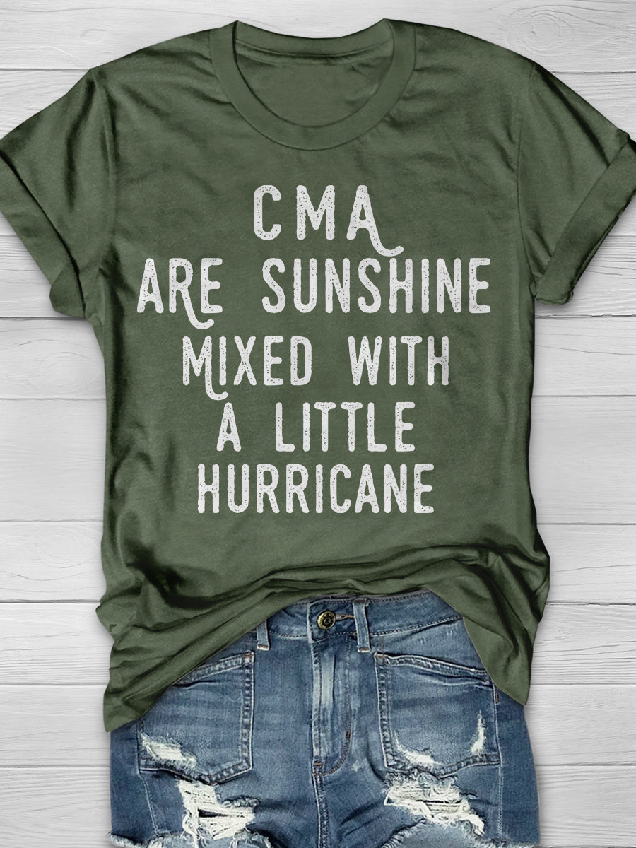 CMA Are Sunshine Mixed With A Little Print Short Sleeve T-shirt
