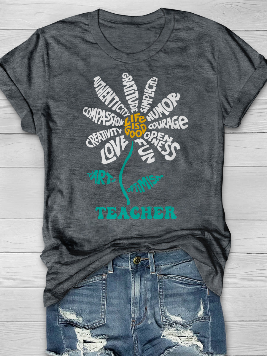 Teacher Life Print Graphic T-shirts