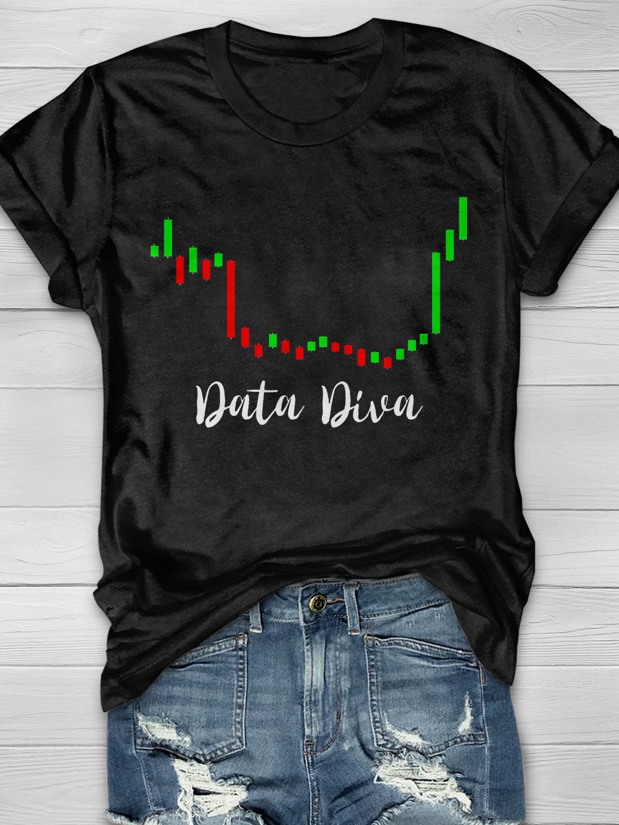 Data Diva Print Short Sleeve T-shirt