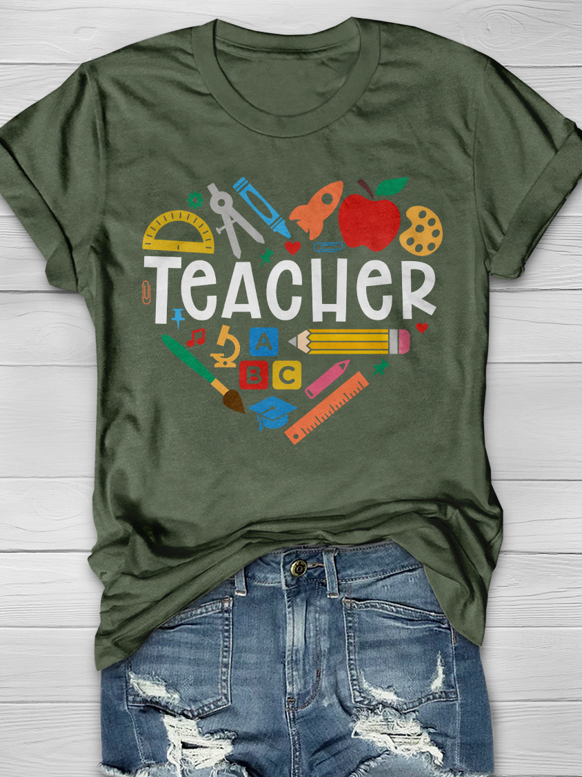 Teacher ABC Graphic T-shirts