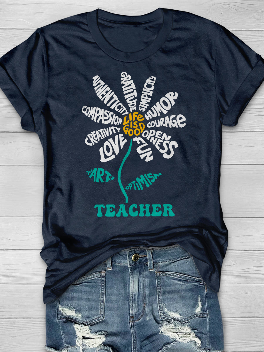 Teacher Life Print Graphic T-shirts