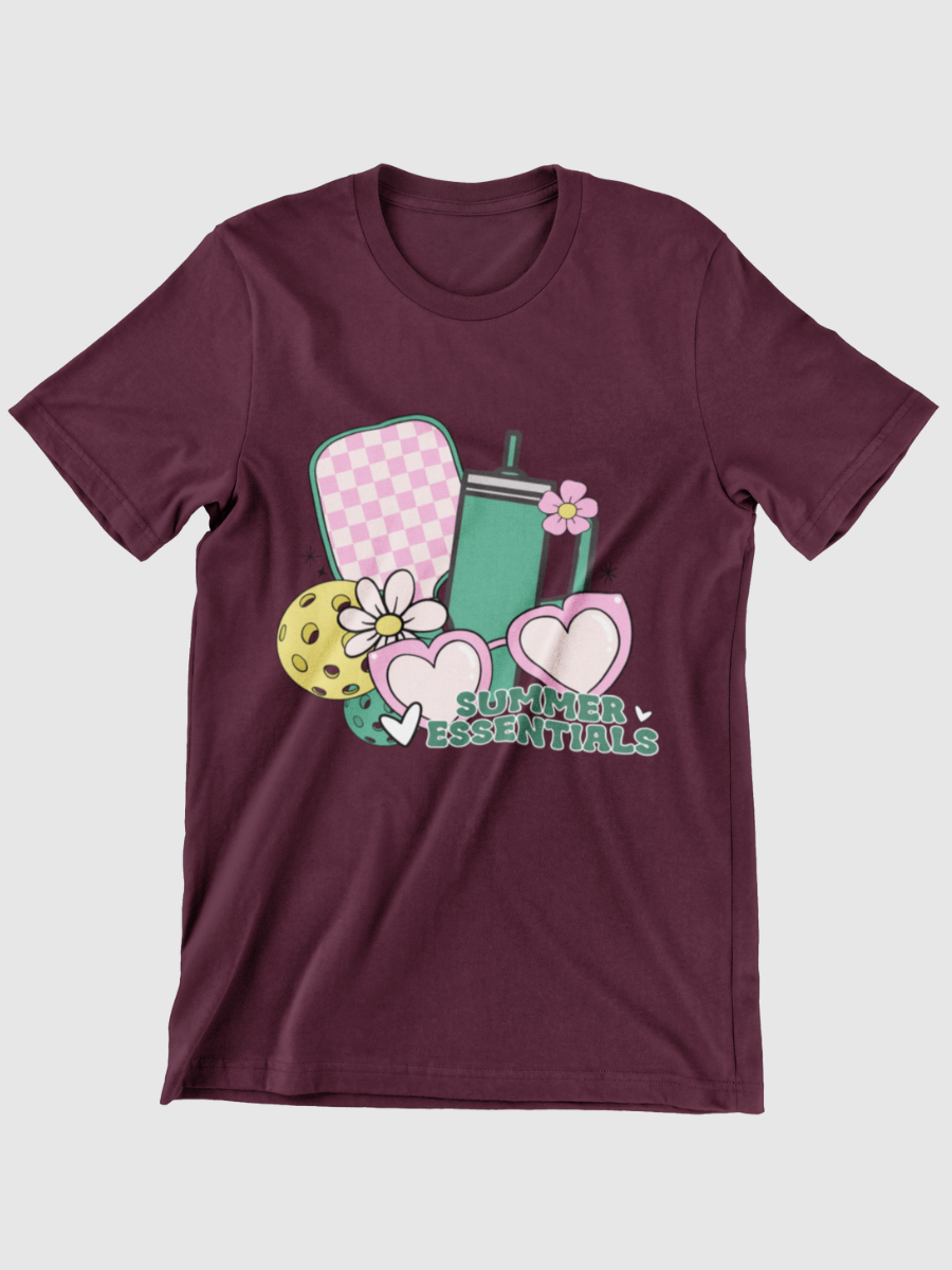 Pickleball Summer Essentials Graphic T-shirt