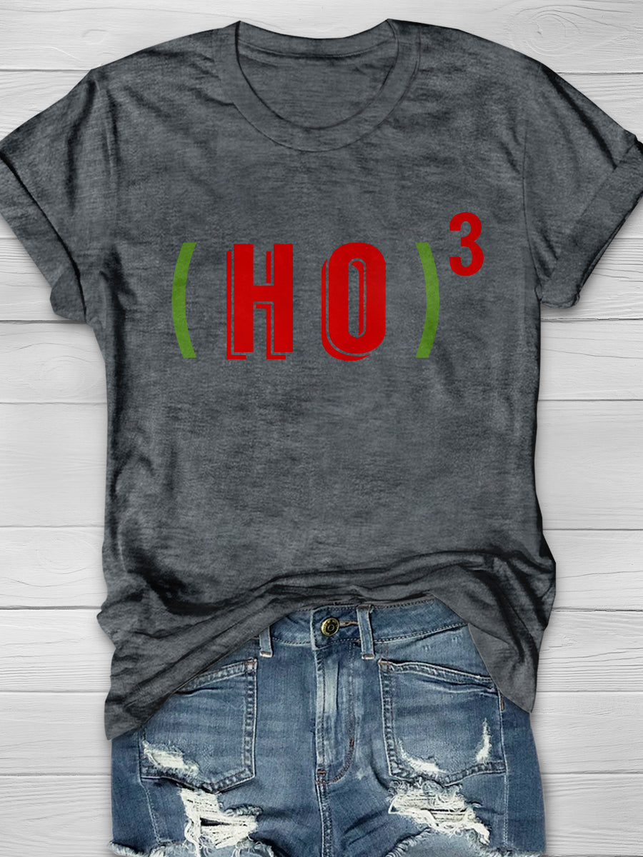 Santa Christmas (Ho)3 Print Graphic T-shirts