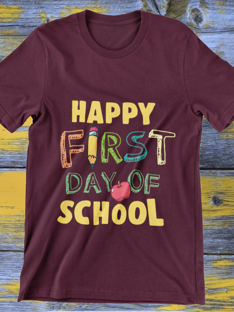 Happy First Day Of School Graphic T-shirt