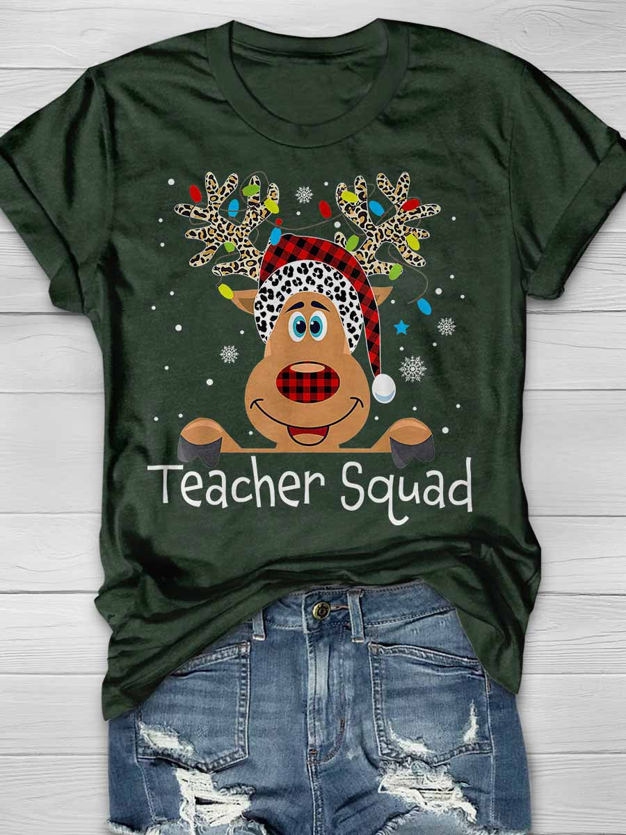Teacher Squad Print Graphic T-shirts