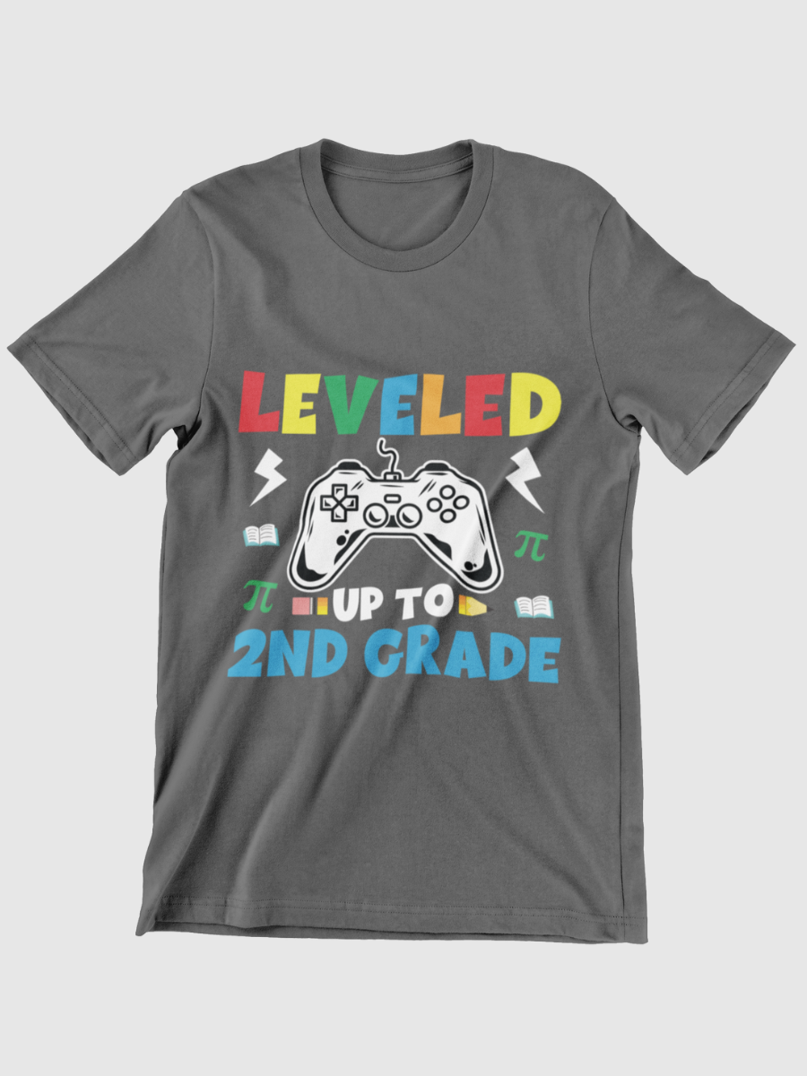 Leveled Up To 2nd Grade Graphic T-shirt