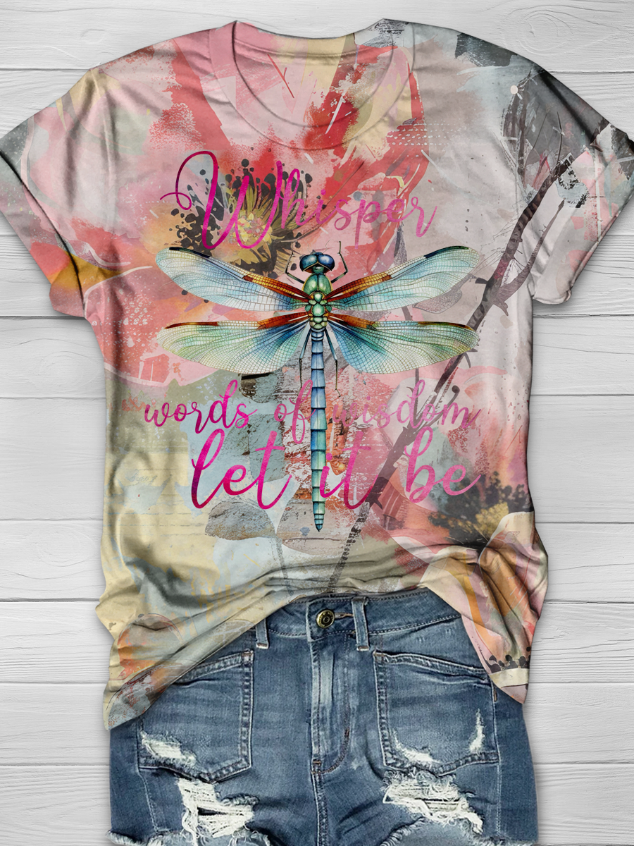 Whisper Words Of Wisdom Let It Be Watercolor Print T-shirts