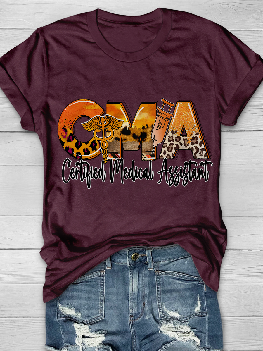 CMA Certified Medical Assistant Graphic T-shirts