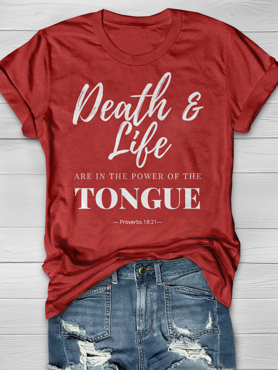 Death Life Print Graphic T-shirts